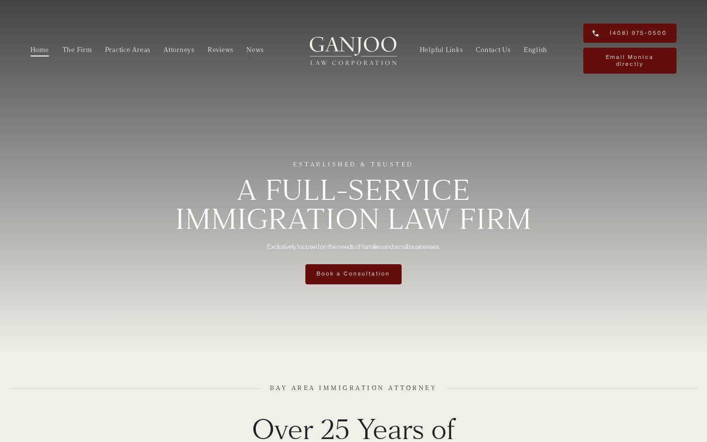 Ganjoo Law Corporation website preview