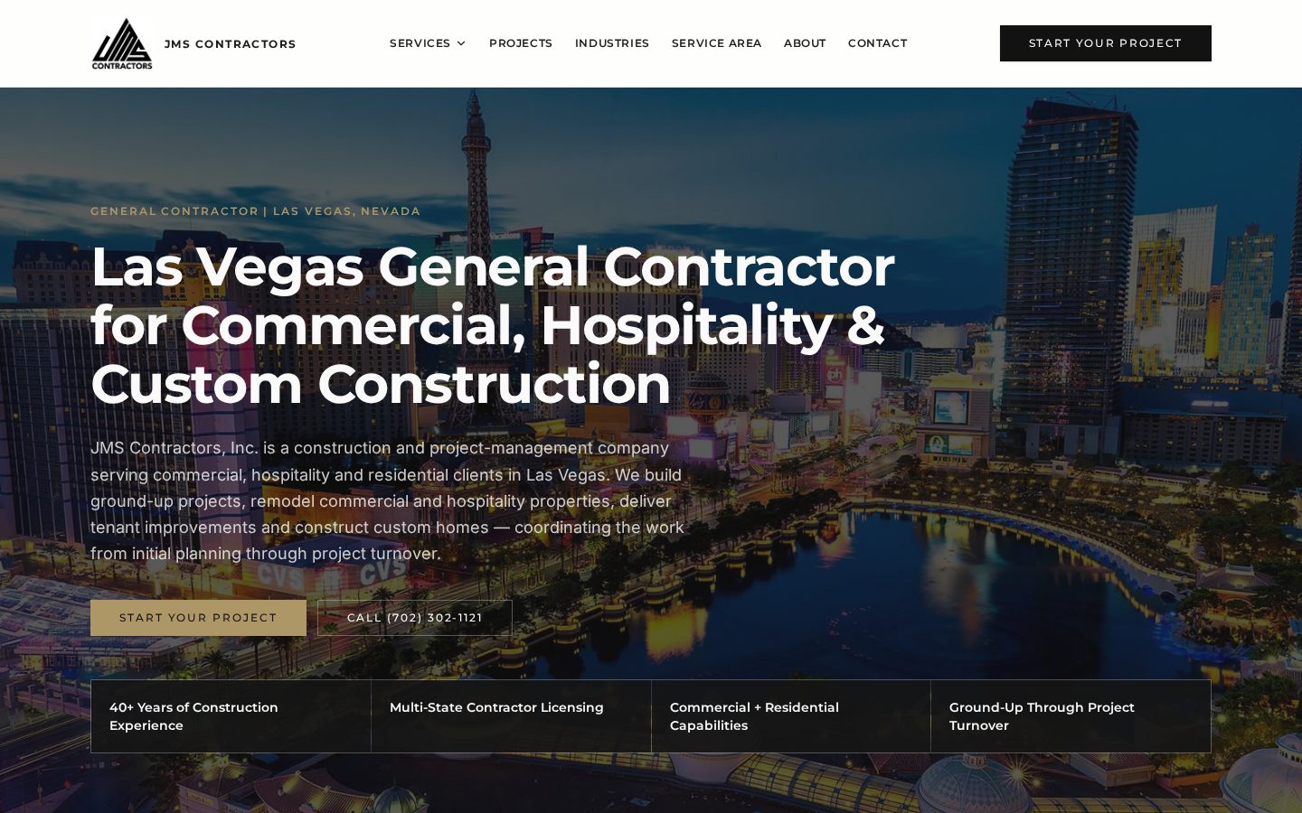 JMS Contractors website preview