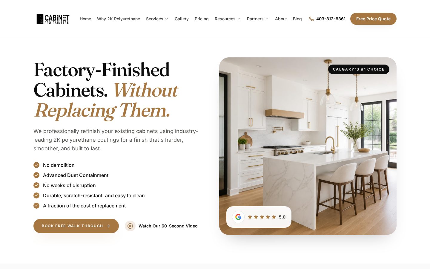 Cabinet Pro Painters website preview