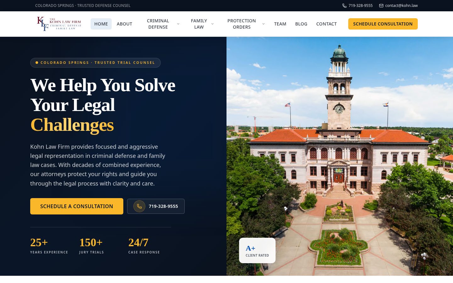 Shimon Kohn website preview