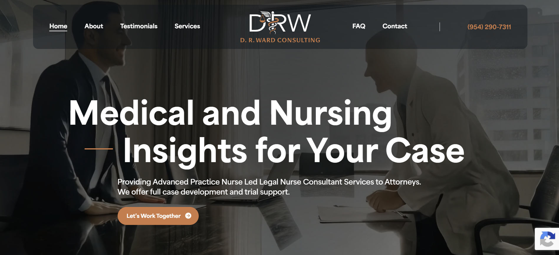 Dr. Ward Consulting website preview
