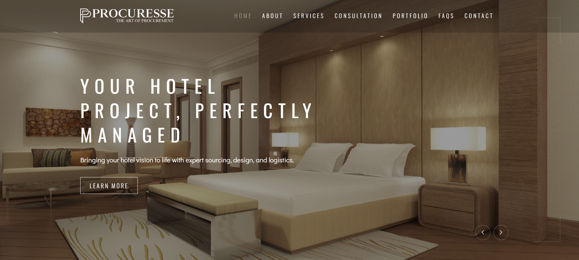 Procuresse website preview